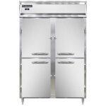 Continental D2RSNSSHD - Reach-In Refrigerator, two-section, shallow depth, half-height solid doors
