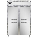 Continental DL2W-SA-PT-HD - Pass-Thru Heated Cabinet, two-section, narrow half-height doors