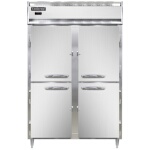 Continental DL2W-SS-HD - Reach-In Heated Cabinet, two-section, narrow half-height doors