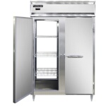 Continental DL2W-SS-PT - Pass-Thru Heated Cabinet, two-section, narrow full-height doors