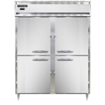 Continental DL2WE-PT-HD - Extra-Wide Pass-Thru Heated Cabinet, two-section, hinged half-doors