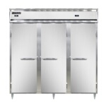 Continental D3RRFNSA - Reach-In Dual Temp Unit, three-section, narrow full-height solid doors