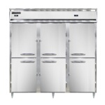 Continental D3RRFNSSHD - Reach-In Dual Temp Unit, three-section, narrow half-height solid doors