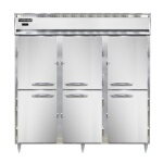 Continental DL3W-PT-HD - Pass-Thru Heated Cabinet, three-section, narrow half-height doors