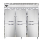 Continental DL3W-SS-HD - Reach-In Heated Cabinet, three-section, narrow half-height doors