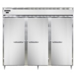 Continental DL3WE-SS - Extra-Wide Reach-In Heated Cabinet, three-section, hinged doors