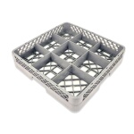 Crestware RBC9 - Dishwasher Rack, 9 compartment, handgrips, gray, (Case of 6)