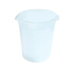 Crestware RCW18 - Food Storage Container, 18 qt., round, stackable, white, (Case of 6)