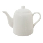Crestware SER10 - Teapot, 35 oz., with knob lid, ceramic, pearl white, (Case of 12)