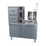Crown Steam DCX-2-10 - Convection Steamer/Kettle, direct steam, (2) compartment, (1) 10 gal., 48
