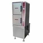 Crown Steam DCX-2-24 - Convection Steamer, direct steam, (2) compartment, (6) pan total, 24