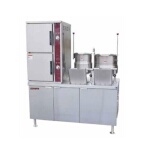 Crown Steam DCX-2-6-6 - Convection Steamer/Kettle, direct steam, (2) compartment, (2) 6 gal., 60
