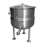 Crown Steam DL-40 - Stationary Kettle, direct steam, 40 gallon, 2/3 jacket, tri-leg