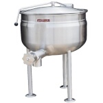 Crown Steam DL-40F - Stationary Kettle, direct steam, 40 gallon, full jacket, tri-leg