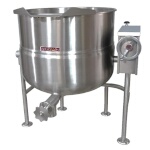Crown Steam DLT-80 - Tilting Kettle, direct steam, 80 gallon, 2/3 jacket, crank tilt, tri-leg base