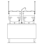 Crown Steam DMT-10-10 - Kettle/Cabinet Assembly, direct steam, 24