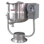Crown Steam DPT-30 - Tilting Kettle, direct steam, 30 gallon, 2/3 jacket, crank tilt, pedestal base