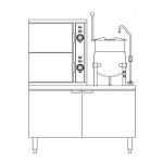 Crown Steam GCX-10-6 - Convection Steamer/Kettle, gas, (2) compartment, (1) 6 gal., 44