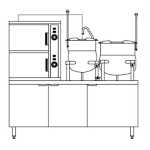 Crown Steam GCX-2-6-10 - Convection Steamer/Kettle, gas, (2) compartment, (1) 6 & (1) 10 gal., 60