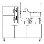Crown Steam SCX-10-6-6 - Convection Steamer/Kettle, steam coil, (2) compartment, (2) 6 gal., 60