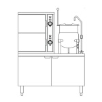 Crown Steam SCX-2-6 - Convection Steamer/Kettle, steam coil, (2) compartment, (1) 6 gal., 44