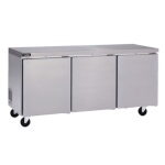Delfield 4472NP - Undercounter Refrigerator, three-section, 72