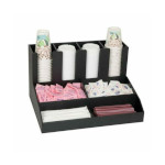Dispense-Rite CLCO-4BT - Cup, Lid, Condiment and Straw Organizer, countertop, 18-3/4