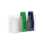 Dispense-Rite CTHL-3 - Lid/Cup Organizer, horizontal, 3 section: (2) 4