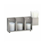 Dispense-Rite CTLD-15A - SS Lid/Cup Organizer, (3) Section, 8 x 19-5/8 x 5in.