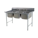 Eagle 414-16-3-X - Three Compartment Sink, 58-3/4