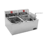 Eagle EF102-240-X - Countertop Fryer, electric, dual fry pots, 15 lb. fat cap. each, 208-240v