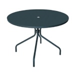 EMU E828 - Round Solid Table w/Umbrella Hole, 32 x 29-1/2 in.