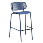 EMU E649 - Mom Stacking Barstool, outdoor/indoor, solid steel cut-out style back and seat
