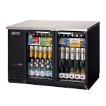 Everest EBB48G-24 - Back Bar Refrigerator, two-section, 49