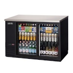 Everest EBB48G-SD - Back Bar Refrigerator, two-section, 49