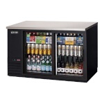Everest EBB59G-SD - Back Bar Refrigerator, two-section, 57-3/4