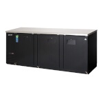 Everest EBB90 - Back Bar Refrigerator, three-section, 89-1/4