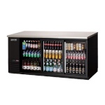 Everest EBB90G-SD - Back Bar Refrigerator, three-section, 89-1/4