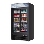 Everest EMGR33B - Merchandiser Refrigerator, two-section, 39-3/8