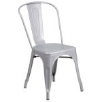 Flash Furniture CH-31230-SIL-GG - Stacking Chair, 18