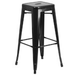 Flash Furniture CH-31320-30-BK-GG - Bar Stool, 30