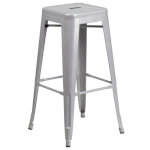 Flash Furniture CH-31320-30-SIL-GG - Bar Stool, 30