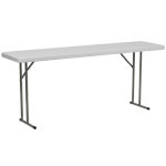 Flash Furniture DAD-YCZ-180-GW-GG - Folding Table, 72