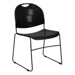 Flash Furniture RUT-188-BK-GG - Stacking Chair, 19.5
