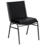 Flash Furniture XU-60153-BK-VYL-GG - Stacking Chair, 19.75