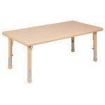 Flash Furniture YU-YCX-001-2-RECT-TBL-NAT-GG - Preschool Activity Table, 48