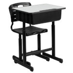 Flash Furniture YU-YCX-046-09010-GG - Student Desk and Chair, (1) 23-5/8