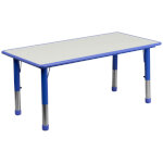Flash Furniture YU-YCY-060-RECT-TBL-BLUE-GG - Preschool Activity Table, 47-1/4