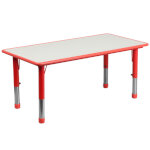 Flash Furniture YU-YCY-060-RECT-TBL-RED-GG - Preschool Activity Table, 47-1/4