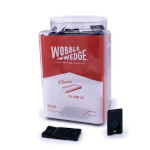 AllPoints 2801709 - Wobble Wedge Tapered Shims, flexible, soft vinyl, black (Jar of 300)